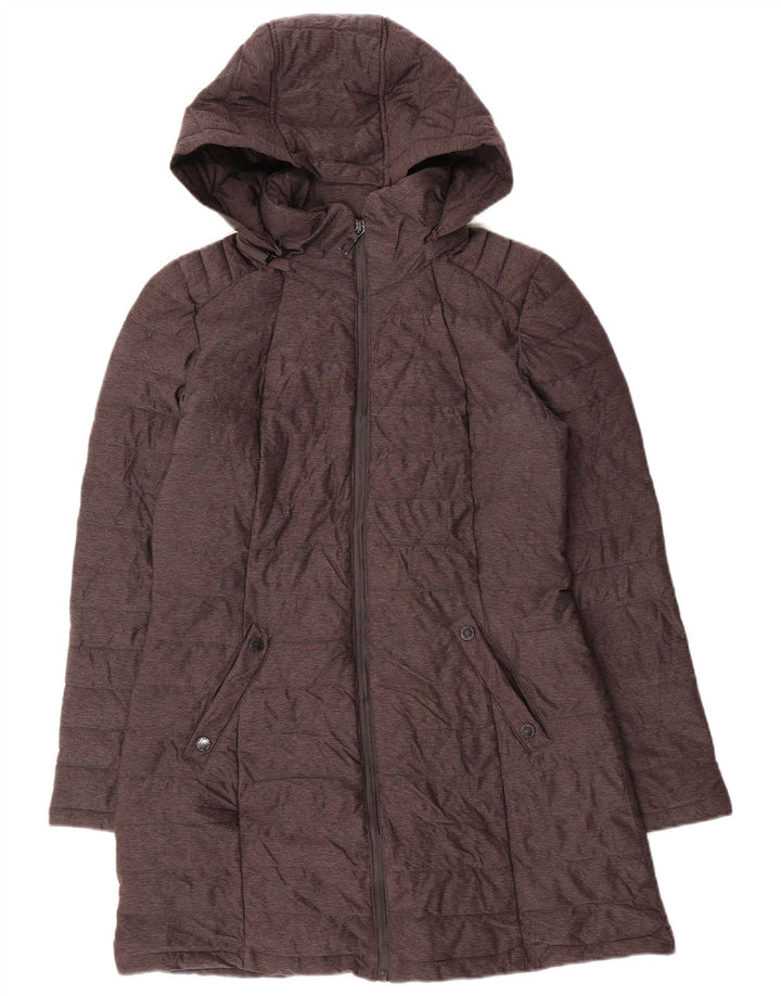 Nautica Manteau rembourré à capuche pour femme UK 10 Petit Gris Polyester