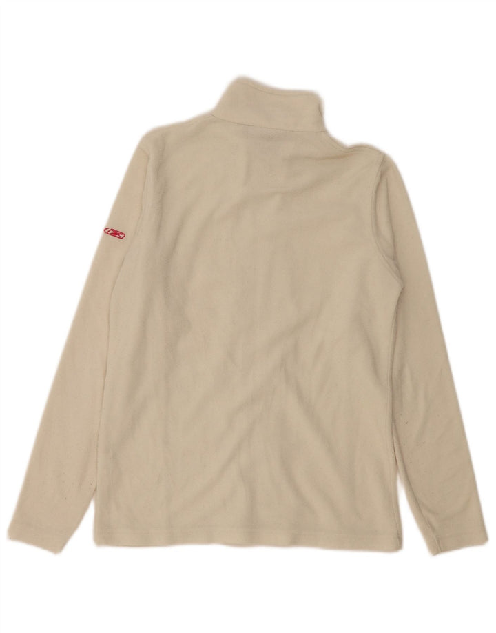 Reebok Veste polaire pour femme UK 10 Small Blanc cassé Polyester