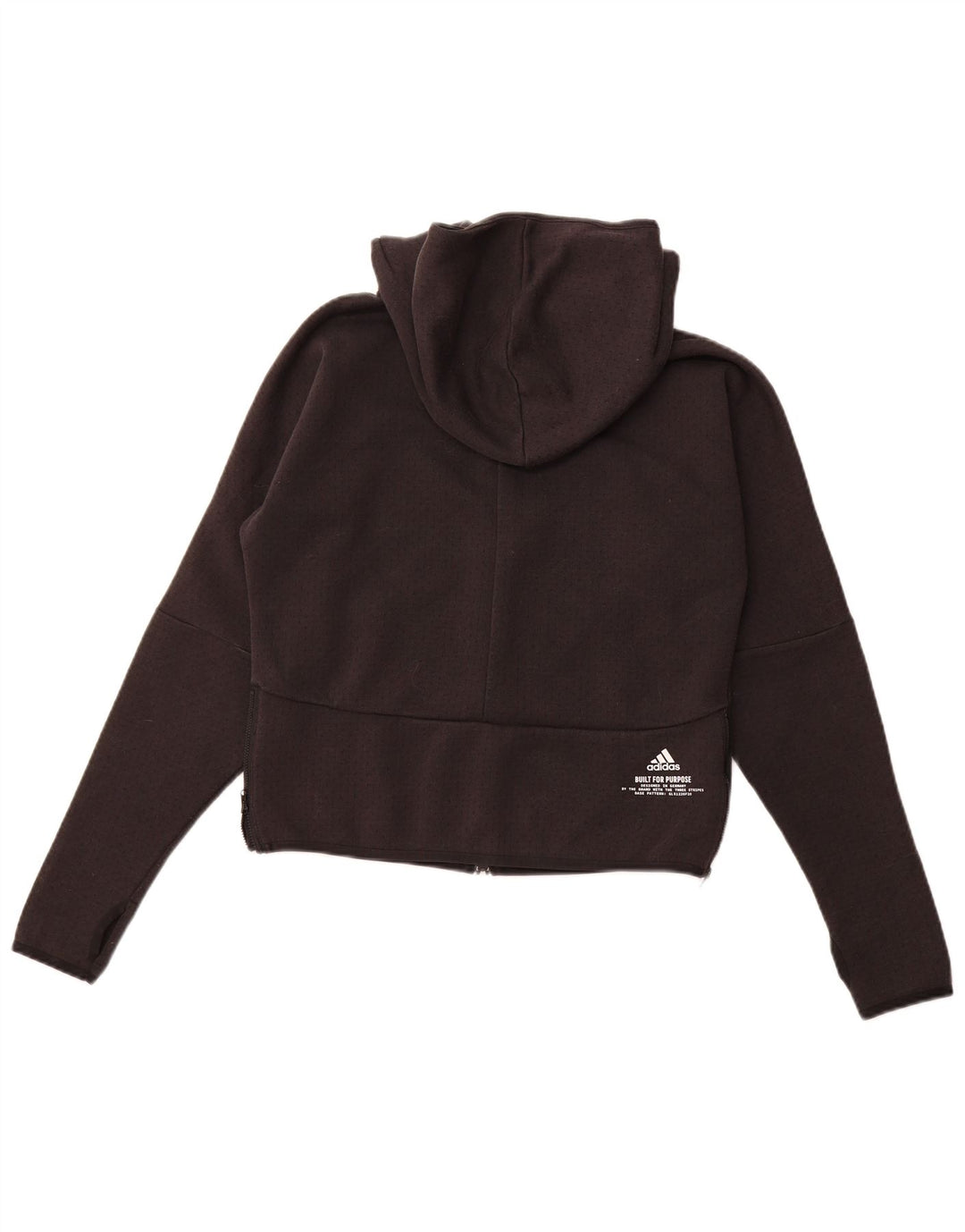 ADIDAS Pull à capuche zippé Primegreen Graphic pour femme UK 12/14 Noir moyen