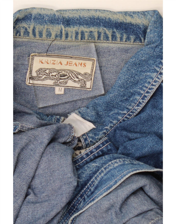 Krizia Veste en jean surdimensionnée pour homme UK 14 Bleu moyen