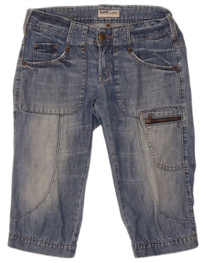 Lee Short Chazey Cargo Denim Femme W27 Petit Bleu Coton