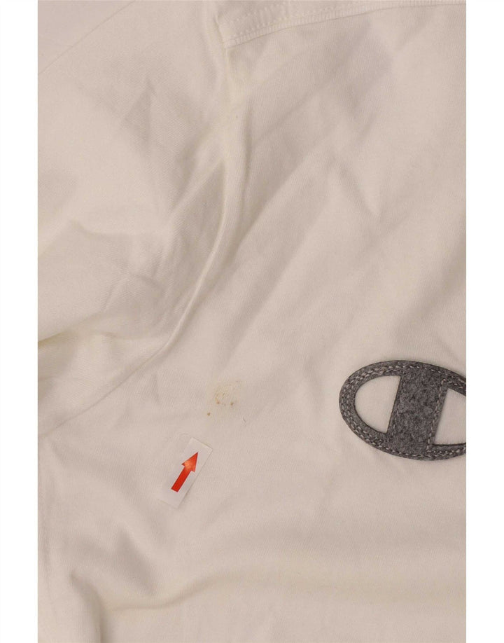 Champion Haut graphique à manches longues pour homme XL en coton blanc