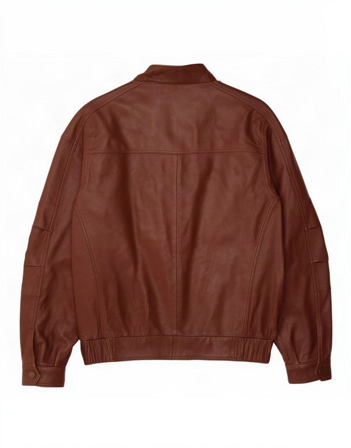 veste en cuir homme vintage UK 40 Grand Marron