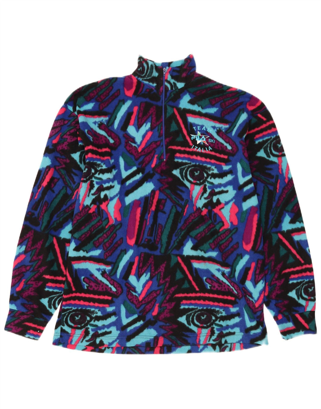 FILA Pull polaire à motif abstrait IT 52 Large multicolore pour homme