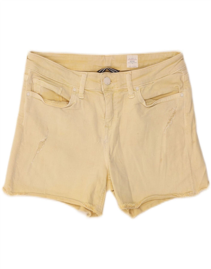 Tommy Hilfiger Short en jean vieilli W28 pour femme en coton jaune moyen