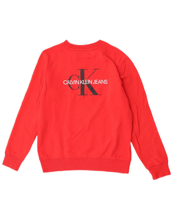 Calvin Klein Jeans Sweat-shirt graphique pour femme UK 18 XL Rouge