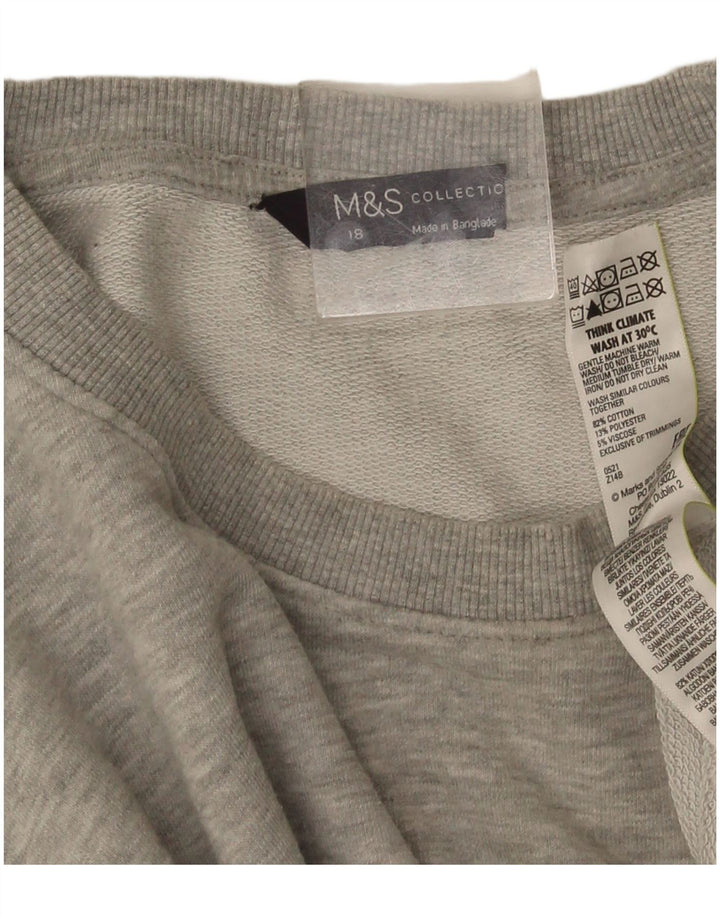Marks & Spencer Sweat-shirt surdimensionné pour femme UK 18 XL Gris moucheté