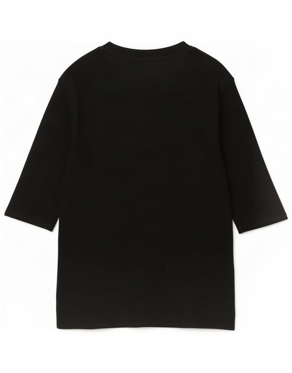 Marks & Spencer Haut à manches 3/4 pour femme UK 14 Large Noir Viscose