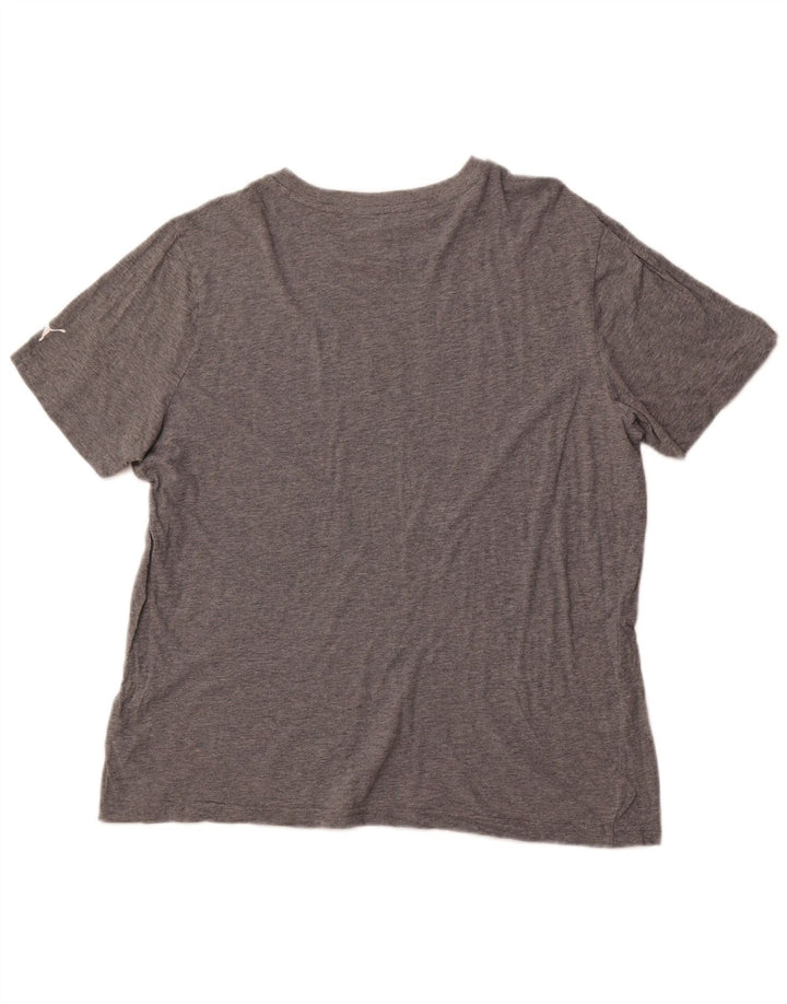 PUMA T-shirt graphique pour femme UK 16 Large Gris Coton
