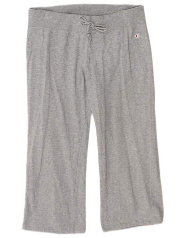 Champion Pantalon de Survêtement Capri Femme UK 10 Petit Gris Moucheté Coton