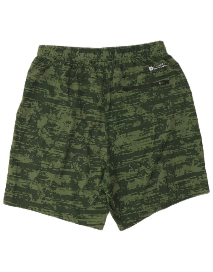 Mountain Warehouse Short de sport pour homme en polyester camouflage vert moyen