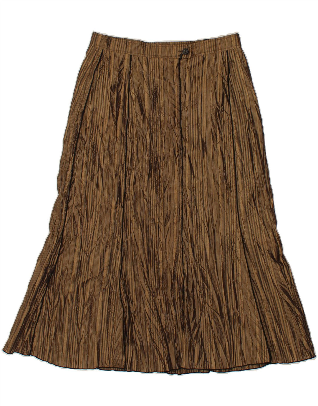 VINTAGE Womens A-Line Skirt EU 38 Medium W28  Brown Nylon Vintage Vintage and Second-Hand Vintage from Messina Hembry 