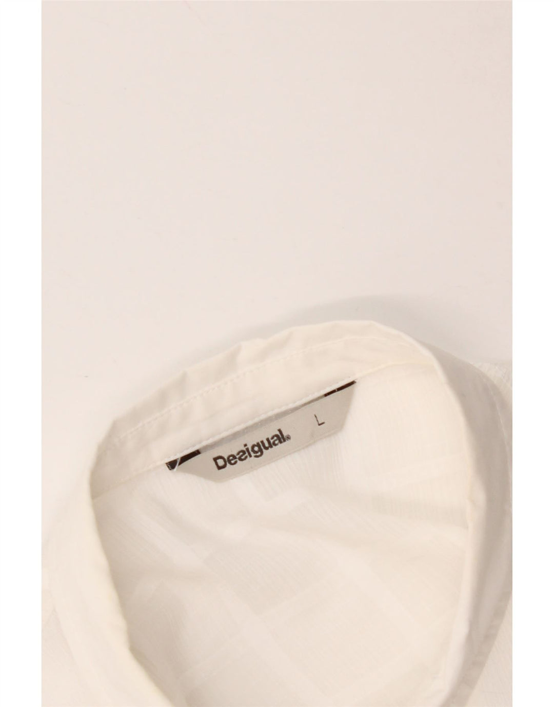 DESIGUAL Chemisier long pour femme UK 16 Large Blanc
