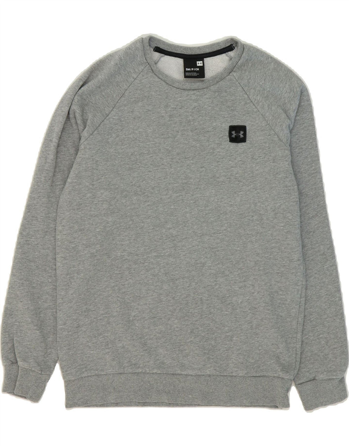 UNDER ARMOUR Womens Oversized Sweatshirt Jumper UK 10 Small Grey Cotton Vintage Under Armour and Second-Hand Under Armour from Messina Hembry 