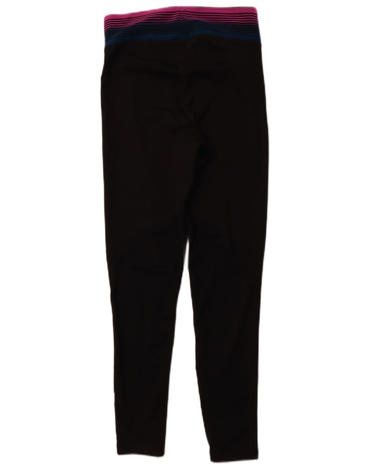 NIKE Leggings graphiques pour femmes UK 12 Polyester noir moyen