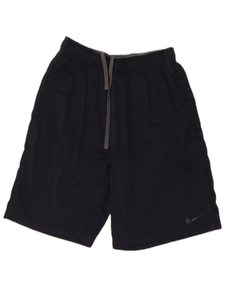 Nike Short de sport Dri Fit pour femme UK 14 Bleu marine moyen Polyester