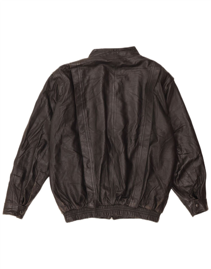 veste en cuir homme vintage UK 36 Petit Noir