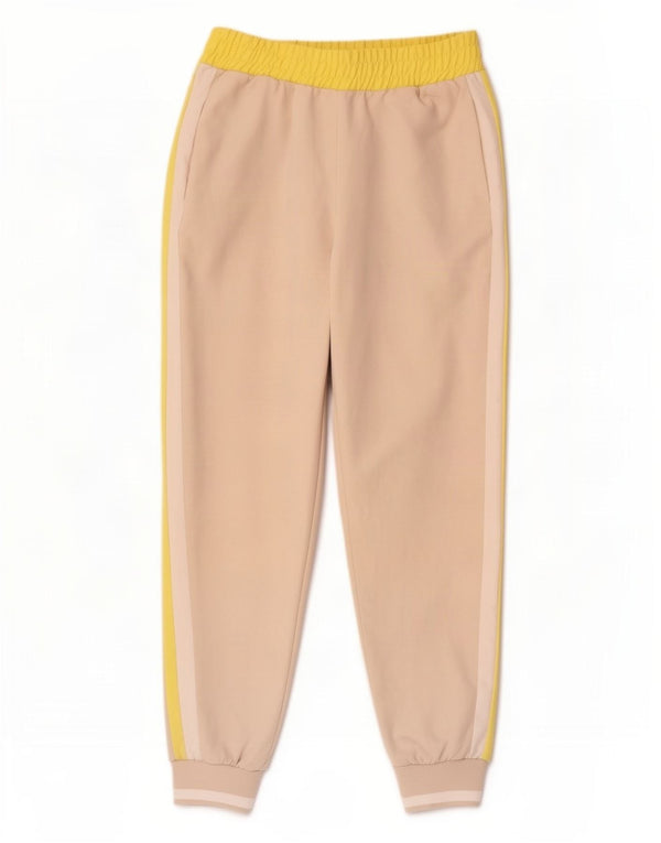 Zara Pantalon de survêtement pour femme Joggers UK 10 Small Beige Colourblock