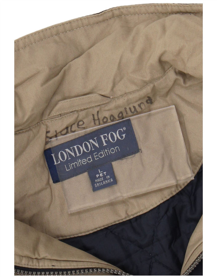 LONDON FOG Veste coupe-vent à capuche pour femme UK 16 Large Bleu marine