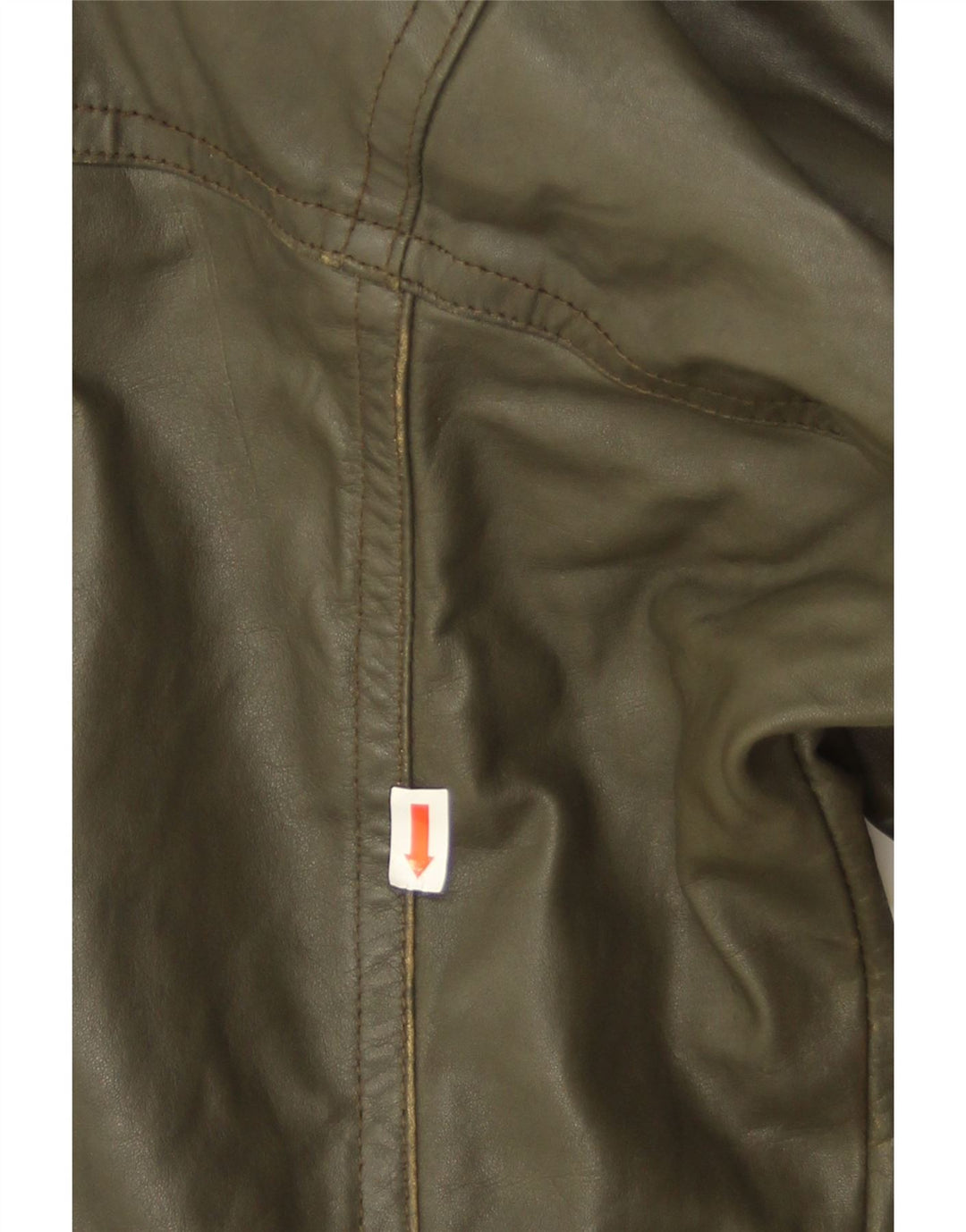 veste en cuir homme vintage IT 50 Grand cuir kaki