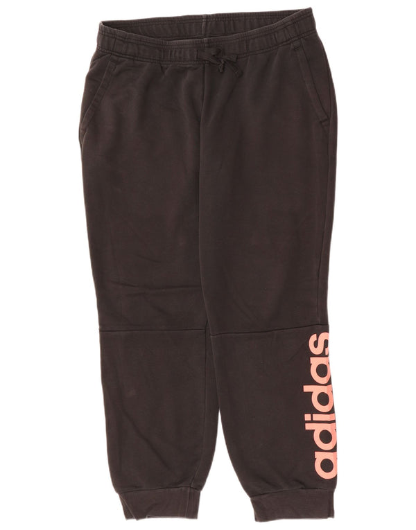 ADIDAS Pantalon de survêtement graphique pour femme Joggers UK 20/22 XL Noir Coton