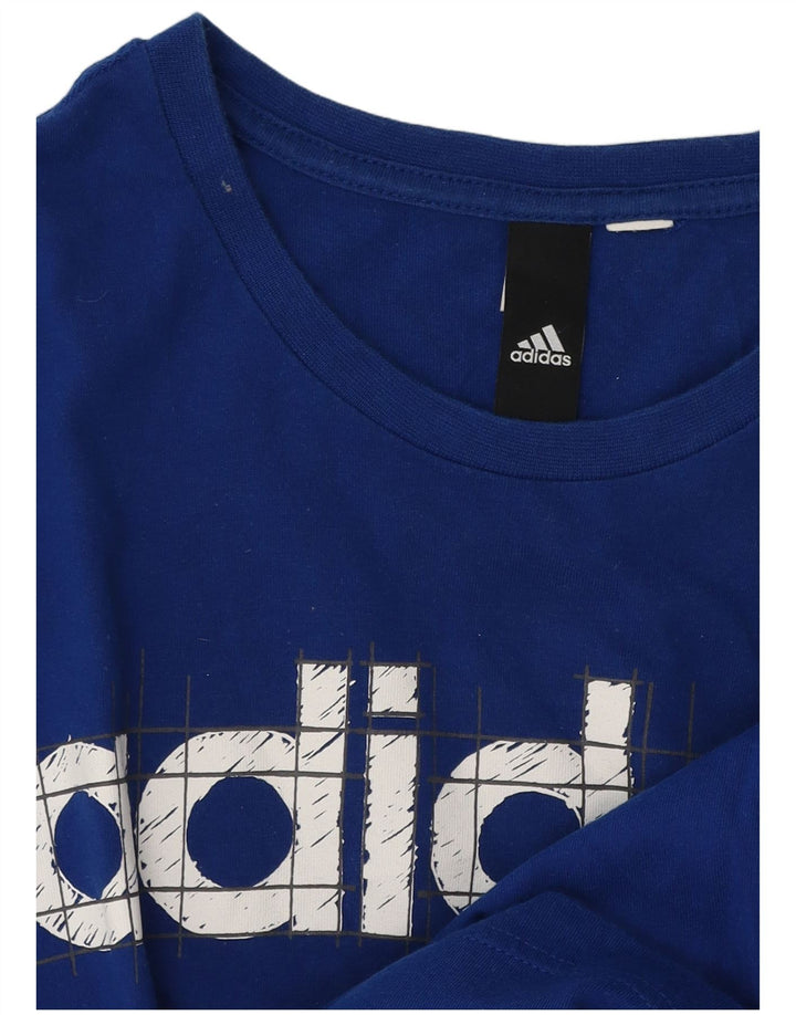 Adidas T-Shirt Graphique Homme Bleu Moyen
