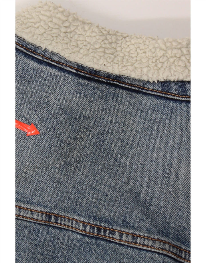 Levi's Veste en Jean Sherpa Homme UK 36 Petit Bleu Coton