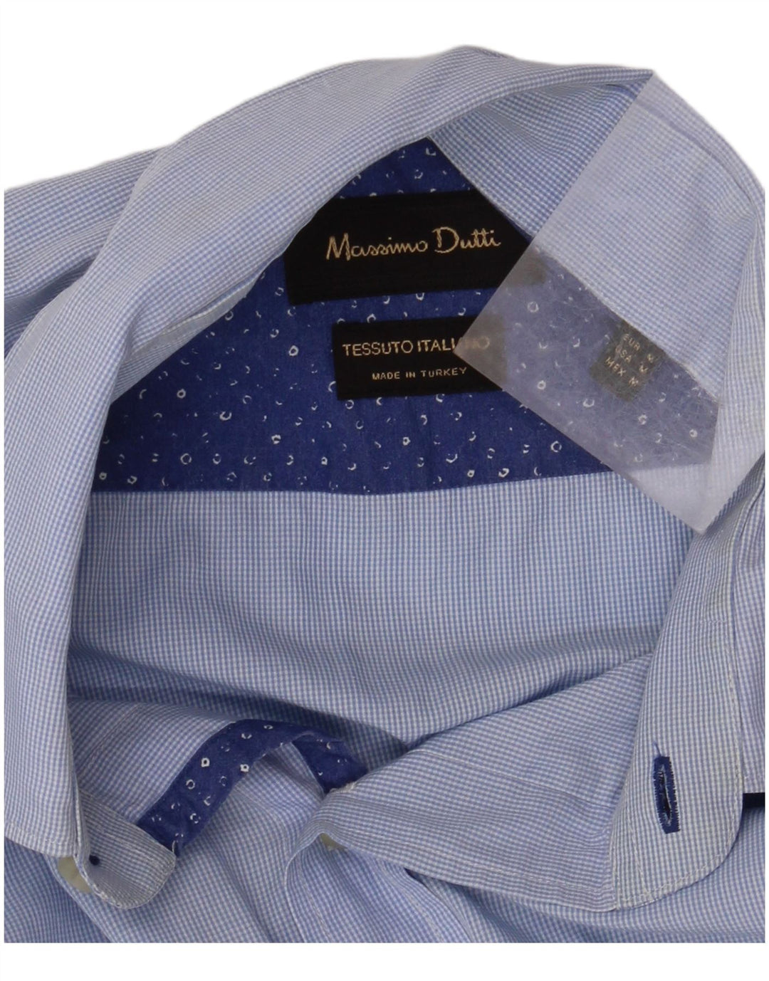 MASSIMO DUTTI Chemise Homme Vichy Bleu Moyen