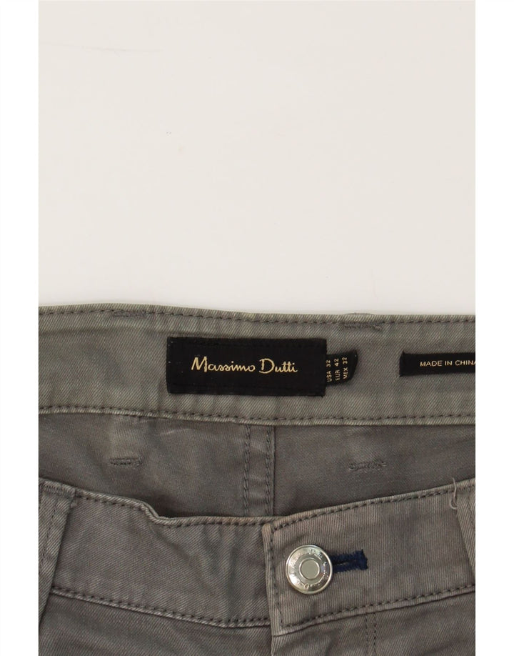 MASSIMO DUTTI Mens Straight Jeans EU 42 Large W34 L30 Grey Cotton Vintage Massimo Dutti and Second-Hand Massimo Dutti from Messina Hembry 