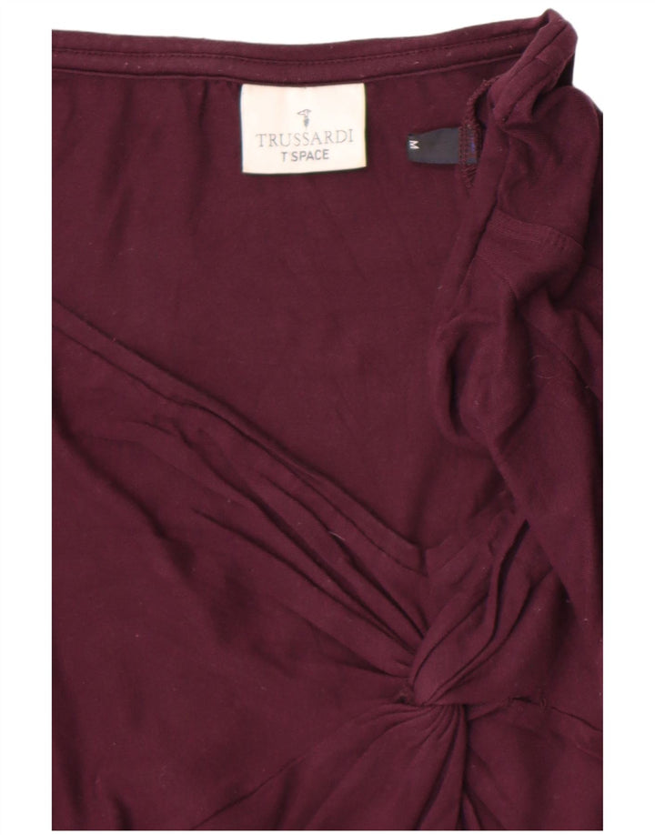 Trussardi Femme Top Manches Longues UK 12 Violet Moyen Viscose