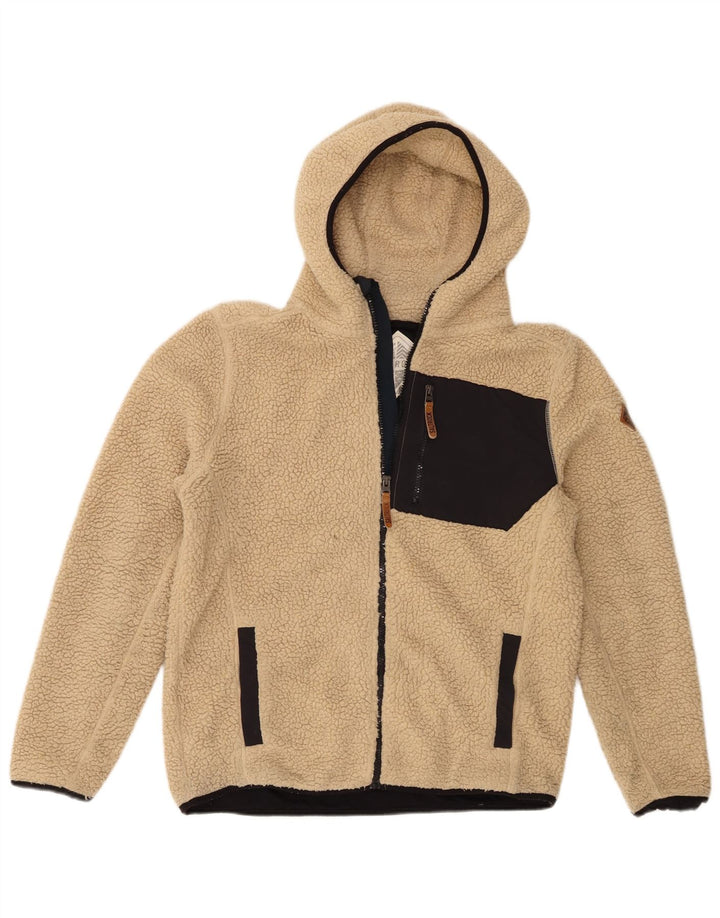 Saltrock Veste polaire à capuche pour homme UK 38 Beige moyen Colorblock Polyester