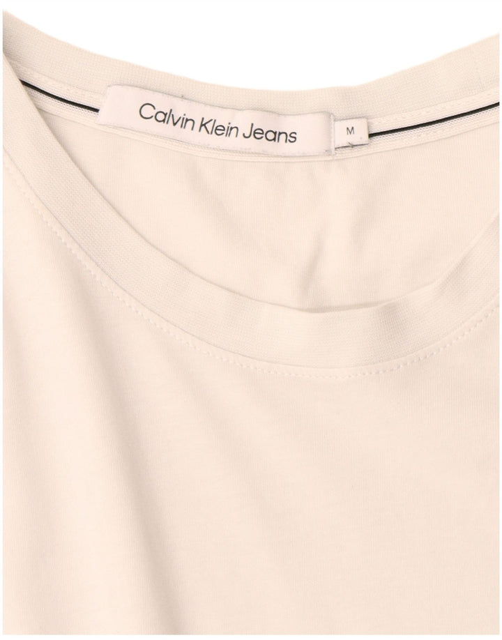 Calvin Klein Jeans T-Shirt Homme Blanc Moyen Coton