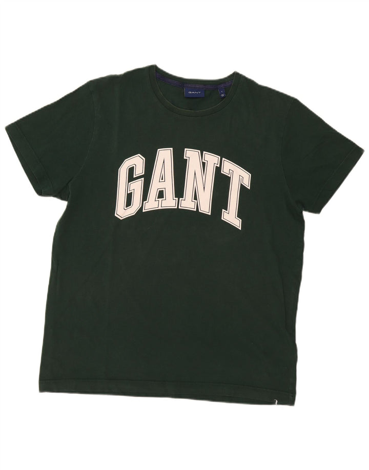 Gant Homme Graphic T-Shirt Top Large Vert Coton