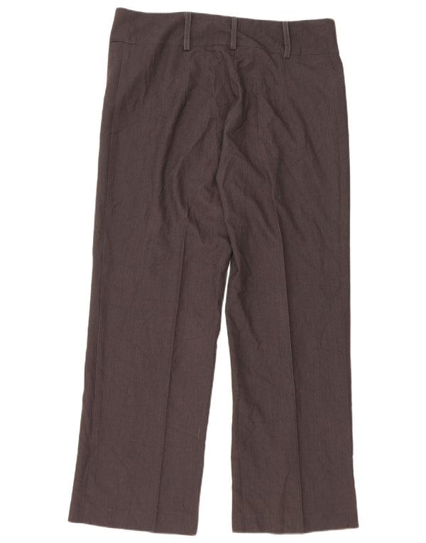 Pantalon décontracté droit essentiel pour femme US 12 Large W32 L28 Gris