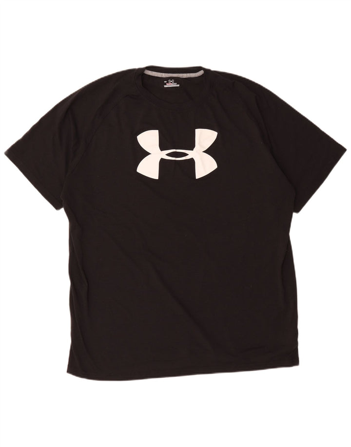 Under Armour Heat Gear Graphic T-Shirt Haut Large Noir Polyester
