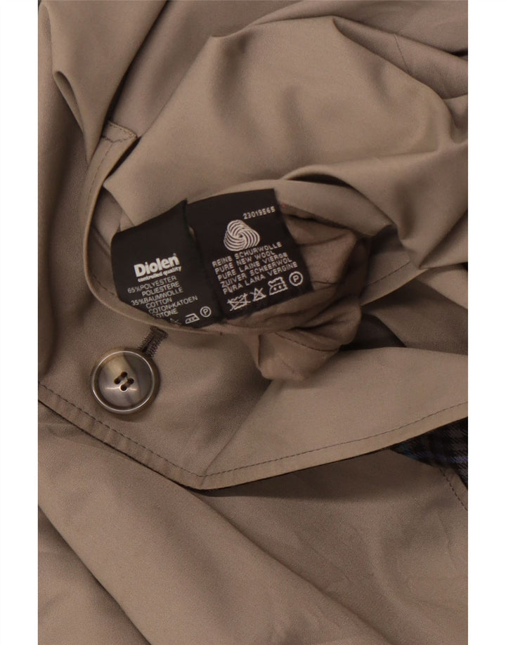 DIOLEN Trench réversible pour homme UK 40 Grand gris à carreaux en polyester