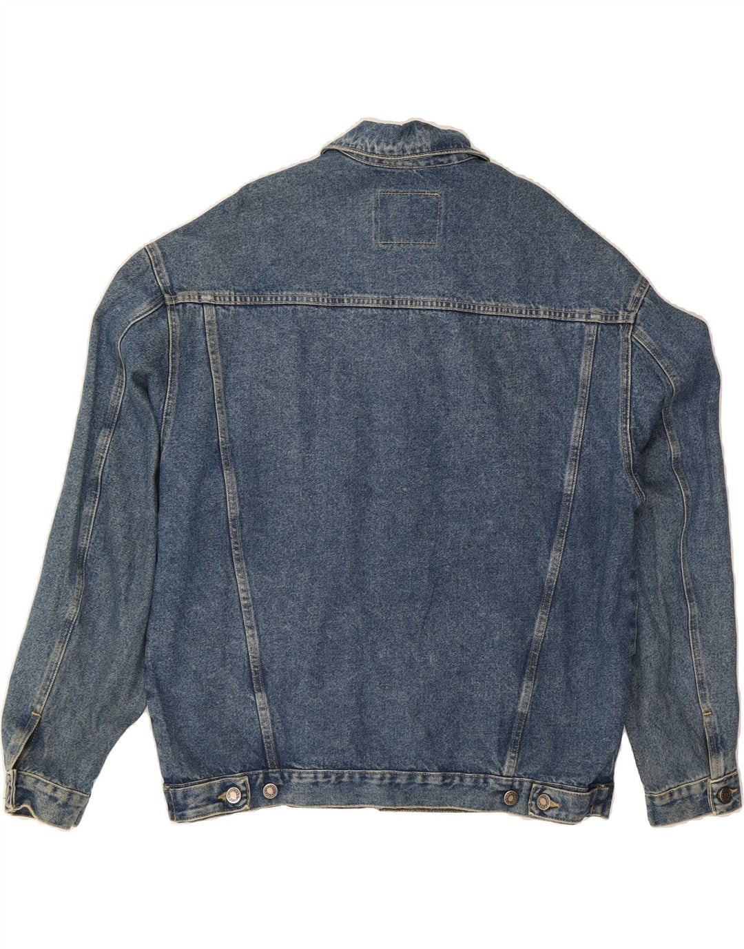 VINTAGE Veste en denim homme UK 40 Grand coton bleu