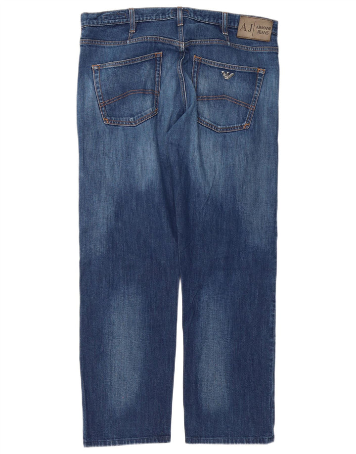 Armani Homme Jean Droit Regular W36 L30 Bleu Coton
