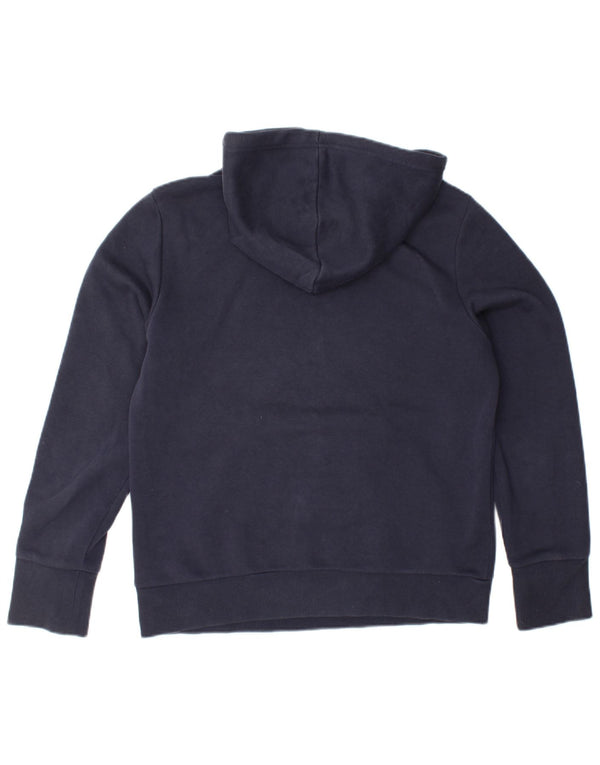 ADIDAS Pull à capuche graphique pour femme UK 12/14 Bleu marine moyen en coton