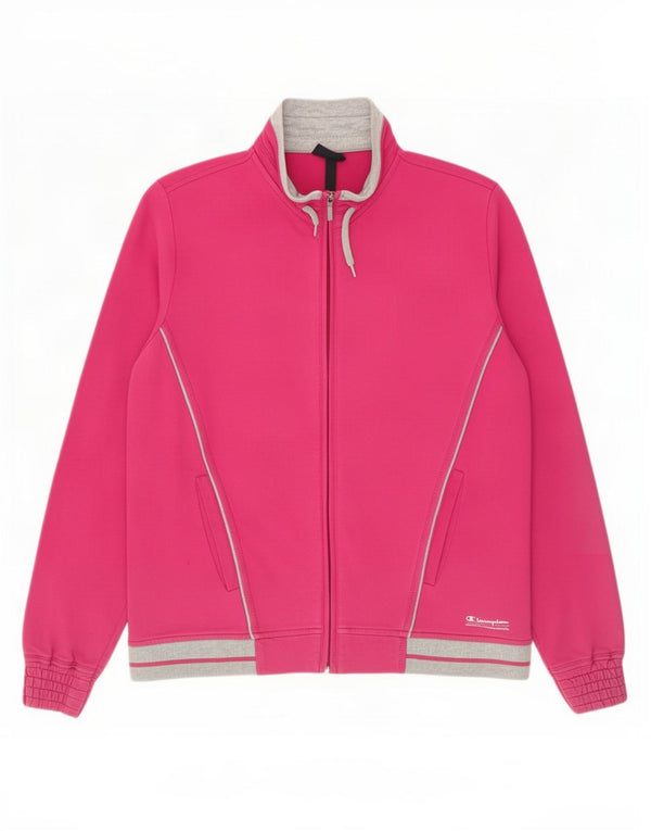 Champion Veste de survêtement pour femme UK 12 Coton color block rose moyen