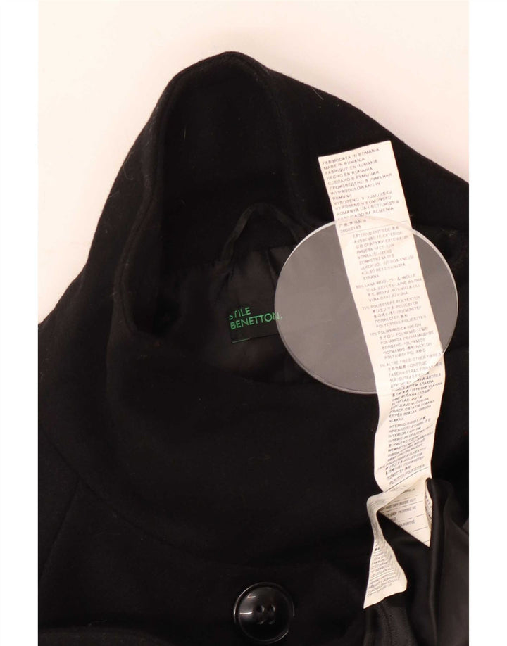 Benetton Caban Femme IT 46 Large Laine Noir