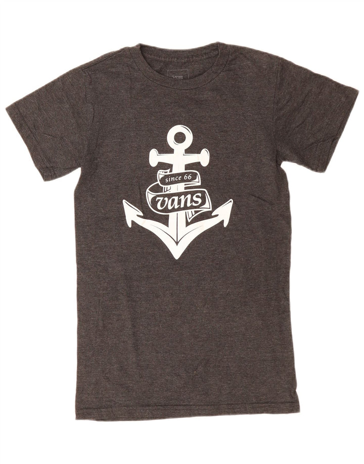 VANS T-shirt graphique coupe classique pour homme, petit, gris, coton
