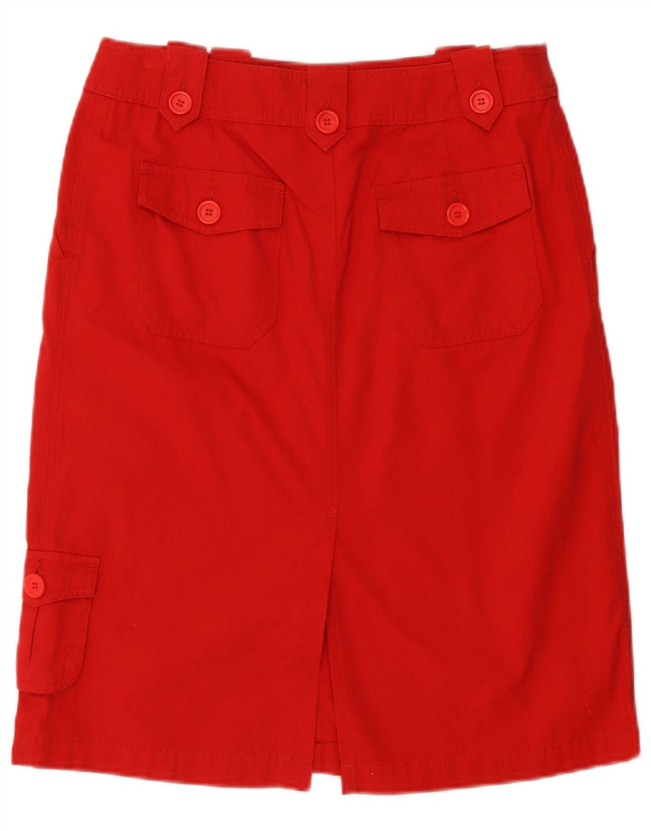 Oasis Jupe Cargo Femme UK 12 Moyen W30 Coton Rouge