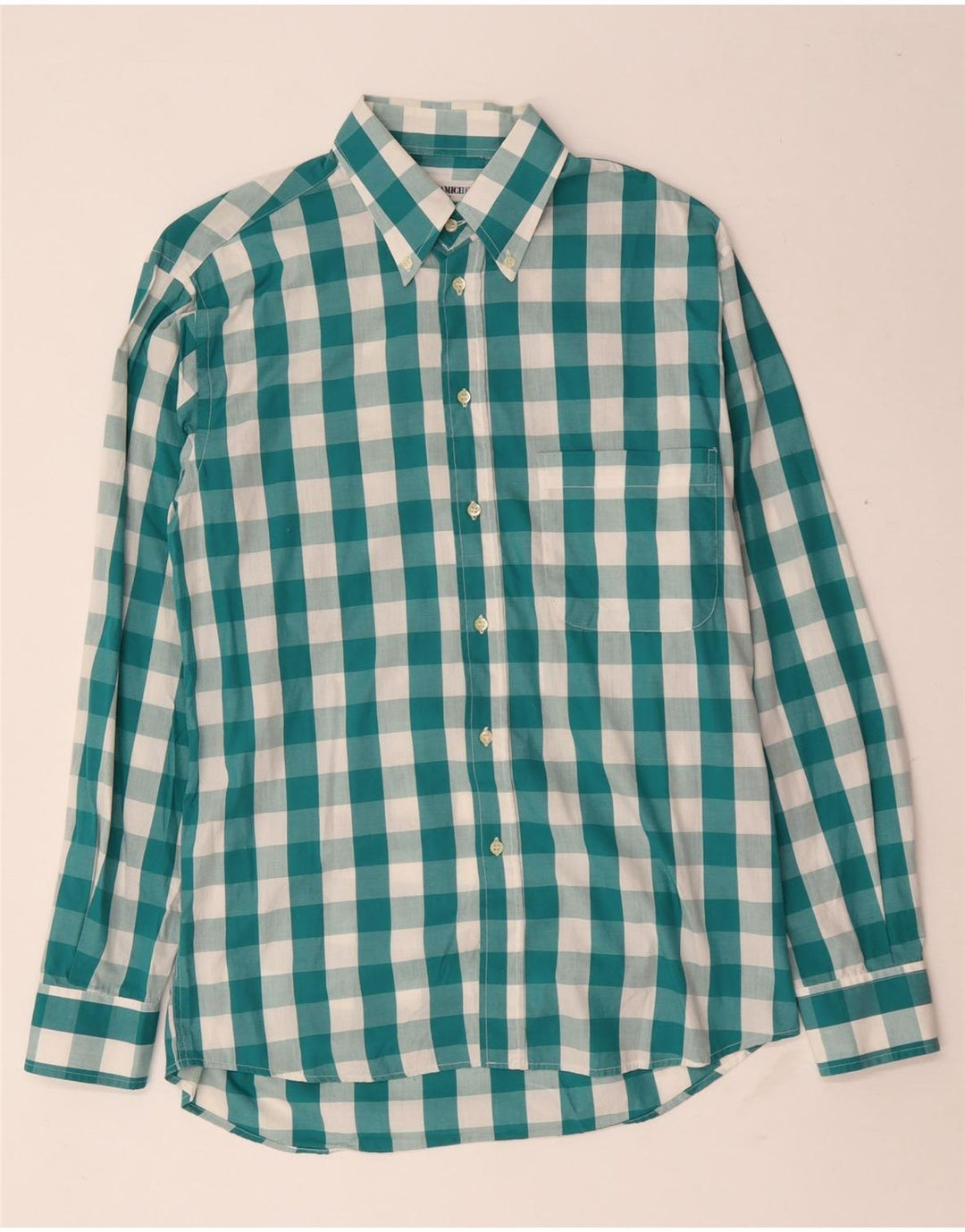 Enara Camicece Chemise Homme Vert Moyen Vichy Coton