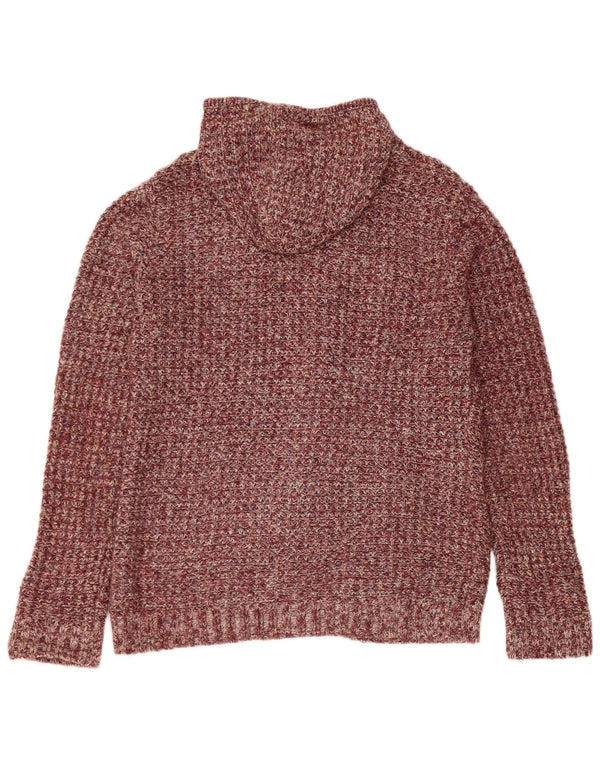 Fat Face Cardigan à capuche pour femme UK 16 Large Bordeaux moucheté