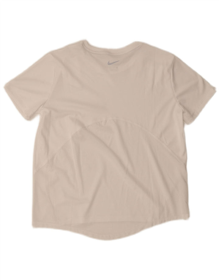 Nike Hommes Dri Fit T-Shirt Haut Blanc Moyen