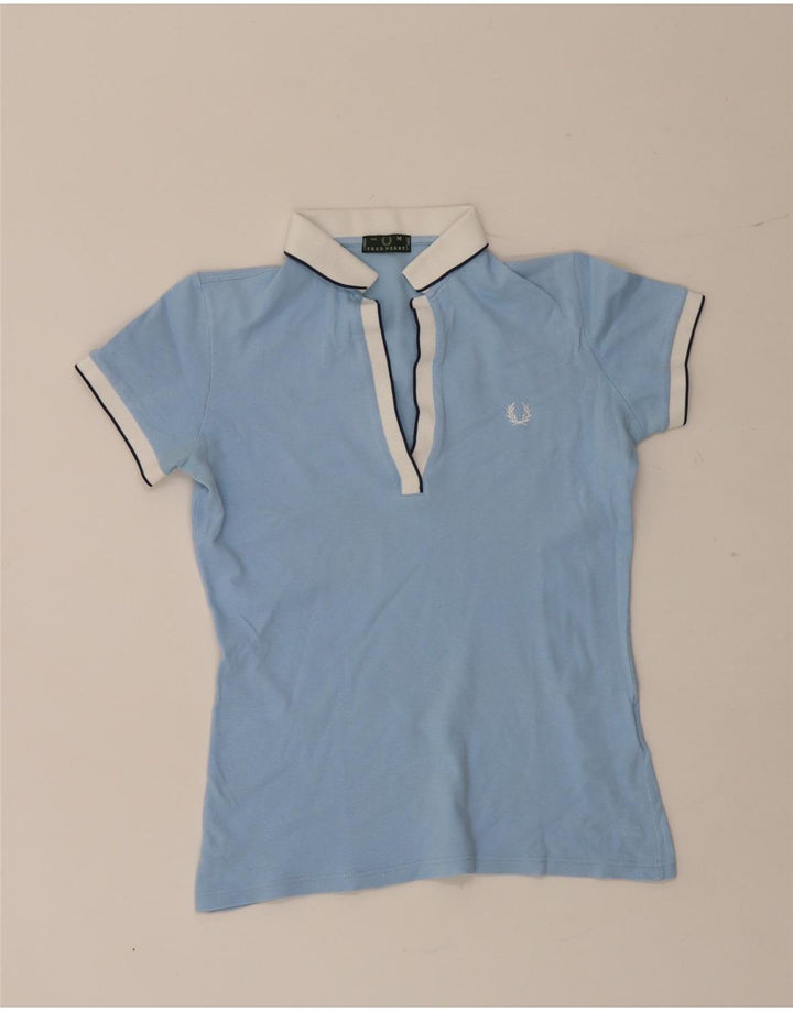 Fred Perry Polo Femme Bleu Moyen Coton Sport