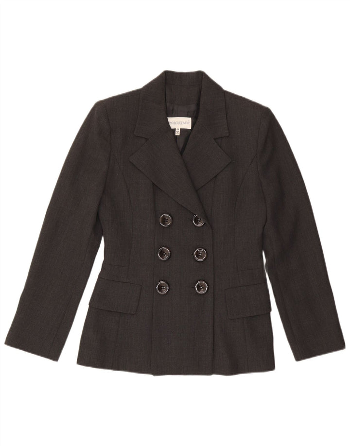 SPORTSTAFF Veste Blazer Croisée Femme IT 44 Laine Gris Moyen