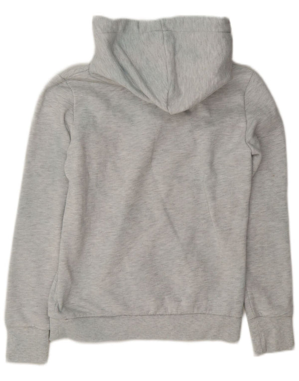 Superdry Pull à capuche graphique pour femme UK 10 Petit coton moucheté gris