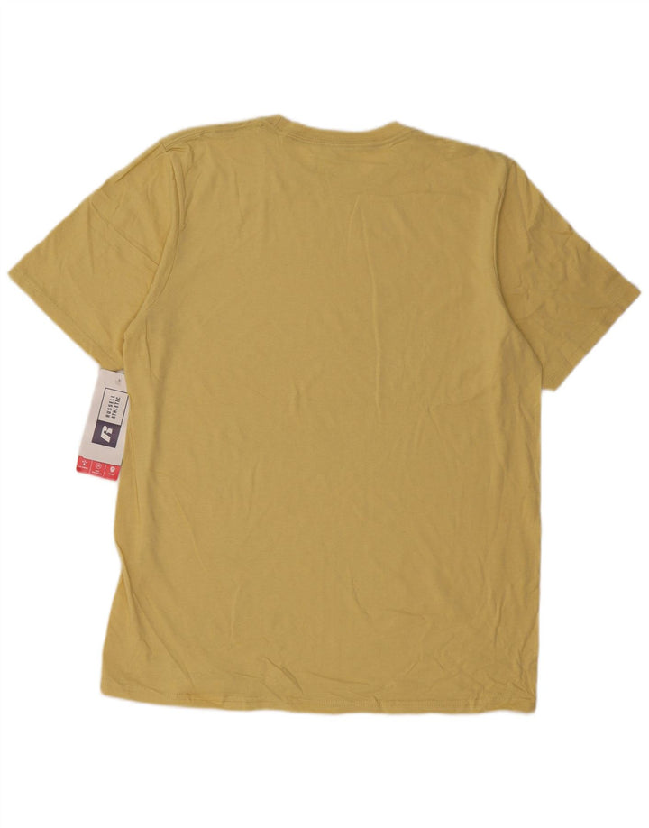 Russell Athletic T-Shirt Homme Jaune Moyen Coton